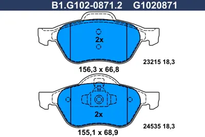 AXAM AX-02-02-01-4020 DİSK BALATA ÖN AX-02-02-01-4020 MEGANE-II 1.5 DCI (07-)