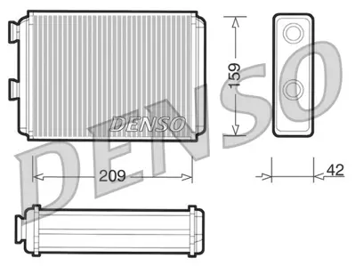 DENSO DRR09070 KALORİFER RADYATÖRÜ DRR09070 DOBLO 01> PUNTO 01> IDEA 04> KLİMALI