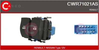 EKİM PRA700060 CAM ANAHTARI ÖN SOL 700060 MEGANE-II MAVİ ÇİFTLİ 5FİŞ