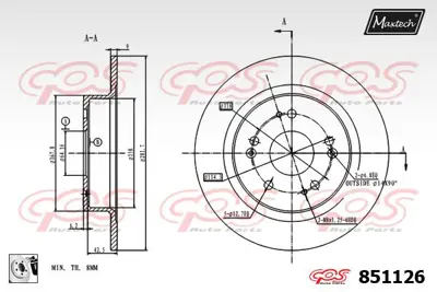 ELITCAR FD15499 DİSK AYNASI ARKA FD15499 ACCORD (09-14) 2.0 2.2 16V ÇAP:282x9x5D