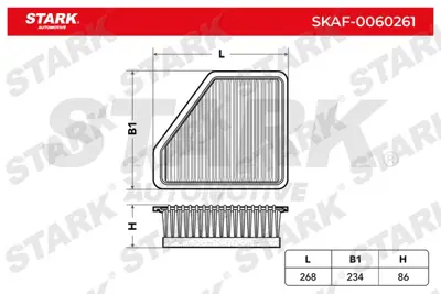 GOLD FILTER GHJ-6432-X2SJ HAVA FİLTRESİ GHJ6432X2SJ COROLLA X (2007 >) AURIS (2007 >) 1.4 D 4D