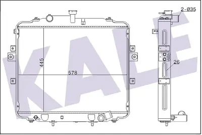 KALE 341965 RADYATÖR 341965 H100 2.5TDI 04-> BRAZING MT