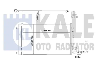 KALE 342395 KLİMA RADYATÖRÜ 342395 IBIZA V POLO 09>FABIA 10>1.2 1.2TSI 1.4 1.2TDI 1.6TDI KU