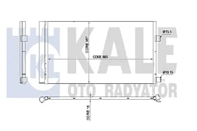 KALE 342450 KLİMA RADYATÖRÜ 342450 LAGUNA-III LATITUDE 1.5DCI 2.0 (KURUTUCU İLE)