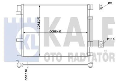 KALE 343015 KLİMA RADYATÖRÜ 343015 ACCENT BLUE R11-> DIZEL (KURUTUCU İLE)