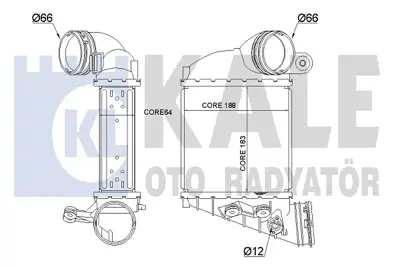 KALE 344770 TURBO RADYATÖRÜ 344770 GOLF IV 00>06 LEON 05>06 OCTAVIA 05>10 A3 00>03 1.9 TDI A