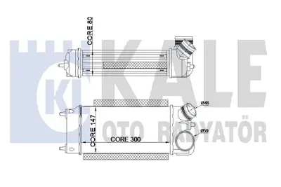 KALE 344910 TURBO RADYATÖRÜ 344910 FIESTA VI 1.6TDCI 08 >