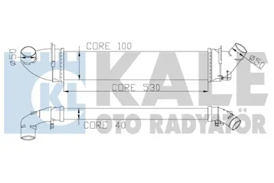 KALE 345080 TURBO RADYATÖRÜ 345080 LOGAN MCV 04-> SANDERO 08-> 1.5DCI K9K