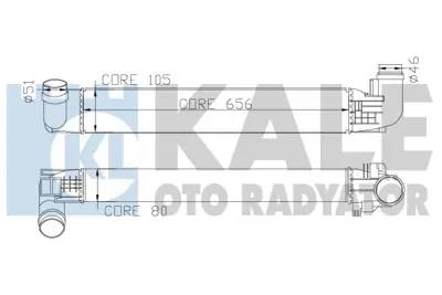 KALE 345090 TURBO RADYATÖRÜ 345090 DUSTER (10-) 1.5 DCI (AL/PL/BRAZING)