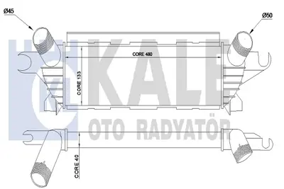 KALE 345095 TURBO RADYATÖRÜ 345095 KANGO 1.9DCI