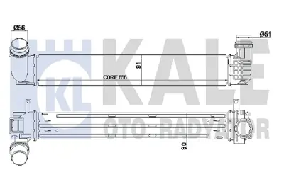 KALE 345110 TURBO RADYATÖRÜ 345110 MEGANE-III SCENIC-III 1.2TCE 1.4TCE 1.5DCI K9K 09->