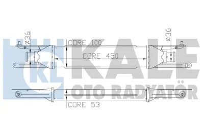 KALE 345400 TURBO RADYATÖRÜ 345400 GRANDE PUNTO 1.3 MTJ (450x97x52)