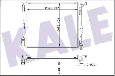 KALE 346010 RADYATÖR 346010 LOGAN SANDER O-II 1.2 1.4 1.6 08-> (BRAZING)