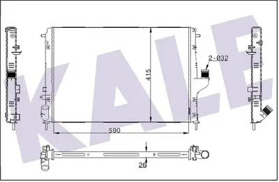 KALE 346210 RADYATÖR 346210 LOGAN SANDERO DUSTER 1.5DCI K9K 08-> (BRAZING)