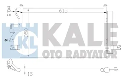 KALE 379000 KLİMA RADYATÖRÜ 379000 ACCENT MILENYUM 1.5 00-> (571X353X17) (KURUTUCU İLE)