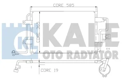 KALE 390600 KLİMA RADYATÖRÜ 390600 BORA GOLF OCTAVIA 1.4I 16V 98> (588x360x18) KURUTUCULU