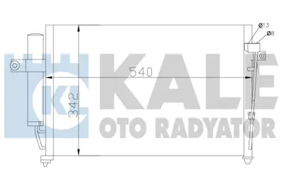 KALE 391700 KLİMA RADYATÖRÜ 391700 GETZ 1.1 1.3I 1.3 1.4I 1.6 02-09 (540x345x18) KURUTUCULU