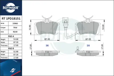 STEP ST20961 DİSK BALATA ARKA ST20961 A1-A2-A3-A4-A6-A8-TT