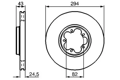 ELITCAR FD13029 DİSK FREN AYNASI ÖN FD13029 TRANSİT V184 (00-) HAVALI