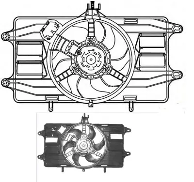 JDEUS EV832300 FAN MOTORU EV832300 DOBLO 1.2 8V (01-) KLİMALI 46737732 51738718