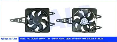 KALE 347080 FAN MOTORU 347080 TEMPRA TIPO UNO 1.4 1.6 KLIMASIZ DAVLUMBAZLI