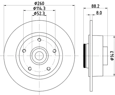 BSG 75-210-023 Fren Dıskı Arka GM 432000010R, GM 432000185R, GM 432002188R, GM 432006506R, GM 432006609R, GM 432007556R, GM 432027412R