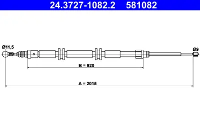 CAVO 1302 726 El Fren Telı GM 4154200185, GM A4154200185, GM 8200526870, GM 8200935172, GM 8200528926, GM 8140251146, GM 8200935175