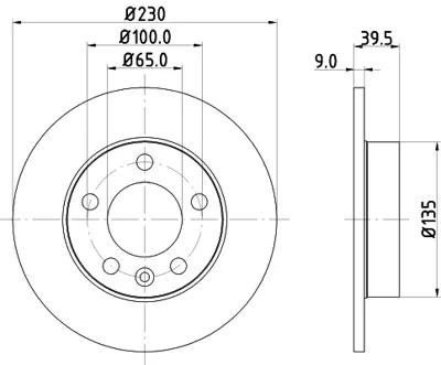 DELPHI BG3034T Fren Dıskı Arka GM 1J0615601C, GM 1J0615601N, GM 1J0615601P, GM 1J0615601Q, GM 2Q0615601H, GM 6QD615601, GM 6RD615601, GM L6QD615601, GM L6QD615601A, GM 1J0615601