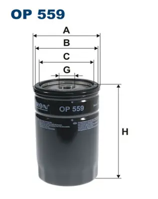 FILTRON OP 559 Yag Fıltresı GM 11421266773, GM 11421287836, GM 11421707779, GM 11421761087, GM 11429061198, GM 5012556, GM 5012651, GM 93156186, GM 93892090, GM 9975233