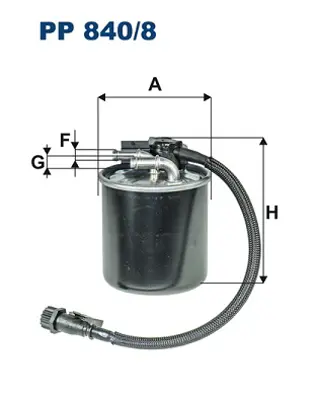 FILTRON PP 840/8 Yakıt Fıltresı GM 6510900652, GM 6510900952, GM 6510901552, GM 6510902952, GM A6510900652, GM A6510900952, GM A6510901552, GM A6510902952, GM A651090065228, GM A651090155205