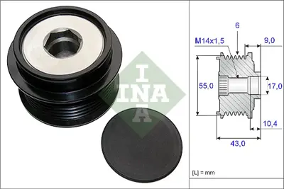 INA 535 0208 10 Alternatör Kasnagı GM 27415/0T010