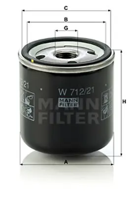 MANN FILTER W 712/21 Yag Filtresi GM 87409203