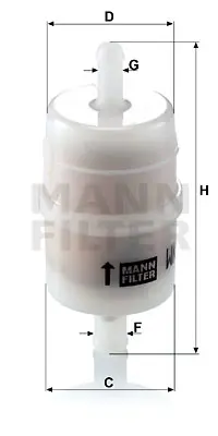 MANN FILTER WK 32/6 Yakıt Fıltresı GM 4E0616010B, GM 4H0698030, GM 4F0616010, GM 37206874510, GM 2203200069, GM 2123200169, GM A2203200069, GM A2123200169