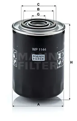 MANN FILTER WP 1144 Yag Fıltresı GM 1109Q0, GM 1109P6, GM 1109AQ, GM 9110665, GM ND03028850, GM 7701035650, GM 7700860823, GM 5000816070, GM 1109Y7, GM 1109Q4