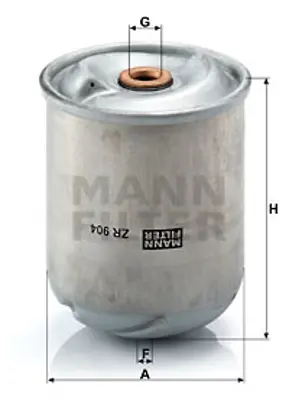 MANN FILTER ZR 904 X Yag Fıltresı GM 5001021174, GM 5010412645, GM 5010437386, GM 5010437356, GM 5001858001, GM 5010437143