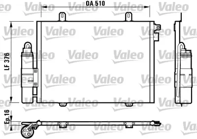 VALEO 860033 Klıma Radyatörü GM 7700414103, GM 6025103875, GM 77004141103, GM 8671017596, GM 8660002513, GM 861259ALL, GM CA1094, GM 8093017, GM 8FC351037541, GM 8FC351307711