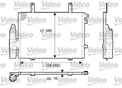 VALEO 860041 Klıma Radyatörü GM 8200221132, GM 8200708130, GM 8200221131, GM 2765000Q0G, GM 2765000QAM, GM 8660002515, GM 7700301253, GM 7700428083, GM 7700483083, GM 8200024038