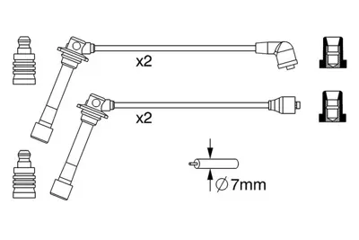 BOSCH 0986357241 Bujıkablosusılıkonset GM MAZFP1318140B/MAZFS0118140