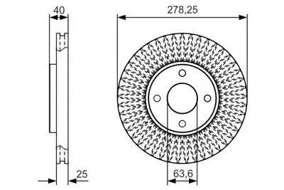 BOSCH 0986479C48 Fren Dıskı Ön GM CN15/1125/DA