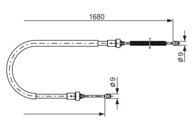 BOSCH 1987477955 El Fren Telı GM 8200380738, GM 6001547169, GM 6001547168