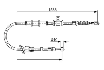 BOSCH 1987482246 El Fren Telı GM M884535, GM MR914269, GM 30850023, GM 30863450, GM 30884536, GM MR912332, GM MR129922, GM MB950338, GM MB129922, GM 814042143