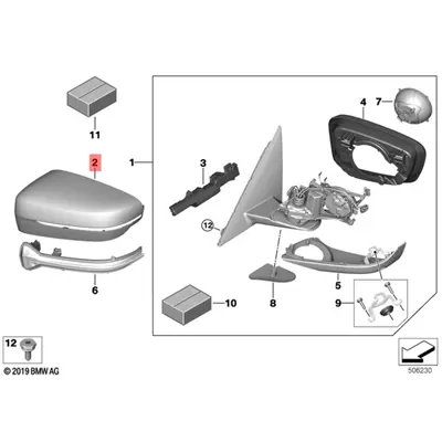 BMW 51167422720 Sağ Ayna Kapağı GM BMW/51167422720