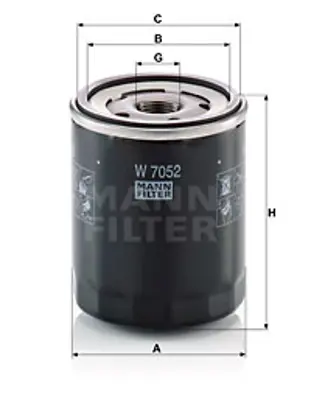 MANN FILTER W 7052 Yag Fıltresı GM 03L115561