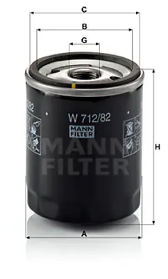 MANN FILTER W 712/82 Yag Fıltresı GM 4M5Q/6714/DA