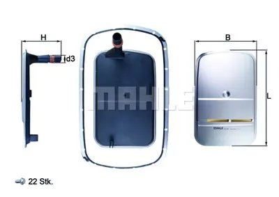 MAHLE HX 165KIT Sanzuman Yag Fıltresı GM 24117510010, GM 24117533657, GM 24117507643, GM 24111423605, GM 24117557071, GM 24111423587, GM 24117524707, GM 24152333825, GM 1423605, GM 7507643