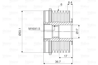 VALEO 588065 Alternatör Kasnagı GM 1S7T/10300