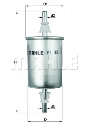 MAHLE KL83 Yakıt Fıltresı GM 7606404, GM 96131549, GM 11257787063, GM 7787063, GM 46441236, GM 46523087, GM 46769601, GM 51720700, GM 60811822, GM 60811904