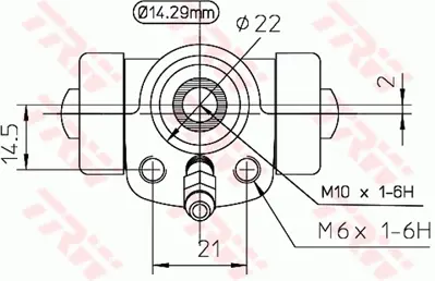 TRW BWA108 Fren Sılındırı Arka GM 1H0611053B, GM 3056110514, GM 171611051B, GM 171611053, GM 171611051BS, GM V03795520, GM 171611051A, GM 171611053B, GM 17611051AB, GM 17611053A