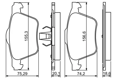 BOSCH 0986494245 Fren Balatası Ön GM 6G9N/2K021/CC