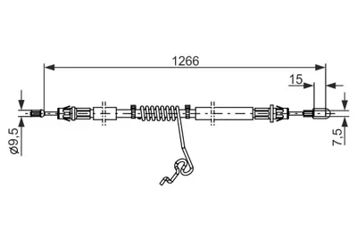 BOSCH 1987482281 El Fren Telı Arka Sag GM 6C11/2A635/AE